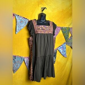 Free People Embroidered “Day Glow” Mini Dress